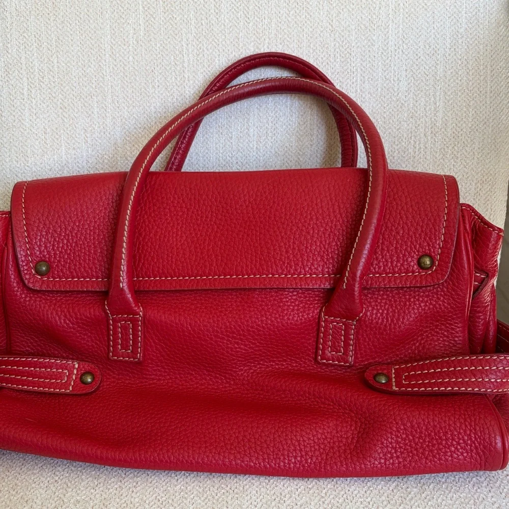 Luella Red Leather Tote Bag - Picture 4 of 9